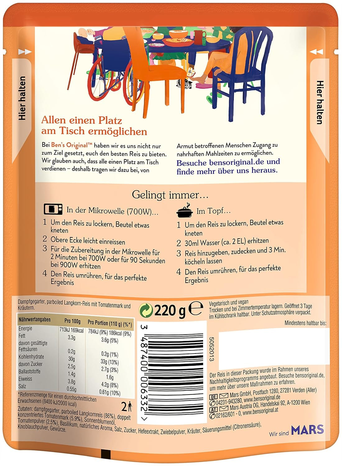Orez expres BEN'S ORIGINAL™ Mediteranean 6 x 220g