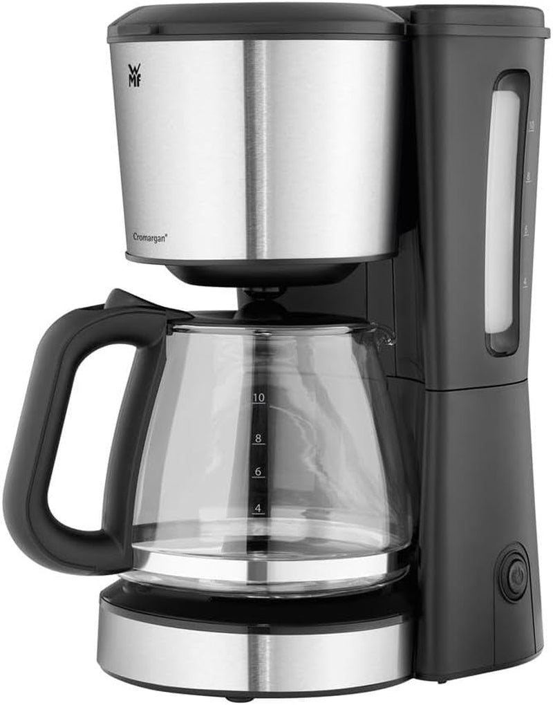 Espressor WMF Bueno cu carafă de sticlă, cafea filtrată, 10 cești, buton pornire/oprire, sistem anti-picurare, filtru oscilant, oprire automată, placă de încălzire, 1000W
