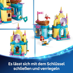 LEGO ǀ Disney Princess Arielles Magisches Mini-Schloss - Spielzeug Schloss aus Die kleine Meerjungfrau mit Einer Mikro Puppe, Tierfiguren Sebastian & Fabius - Geschenk für Mädchen ab 5 Jahren - 43285