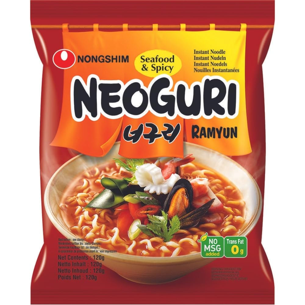 Tăiței instant Nong Shim Kimchi Ramyun Bol mare – Supă ramen coreeană – Preparare rapidă – 1 pachet de 112g