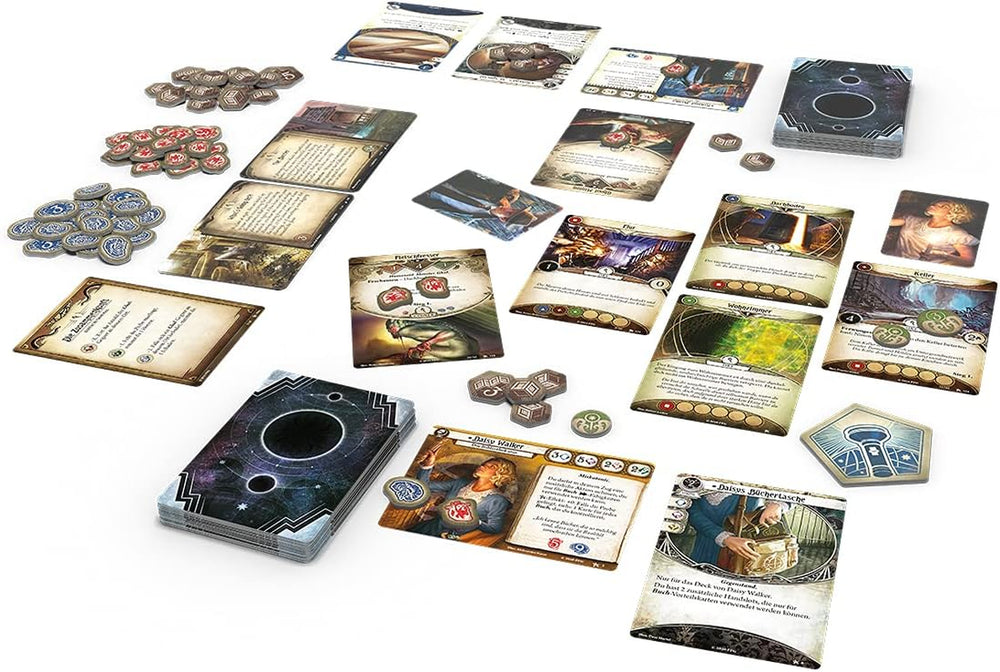 Fantasy Flight Games, Arkham Horror: LCG, Joc de bază, Joc pentru experți, Joc de cărți, 1-4 jucători, Vârste 14+, 45+ minute, Germană, Multicolor, Colorat