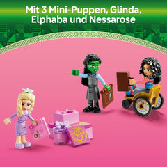 LEGO Wicked Glinda, Elphaba și Nessarose la Universitatea Shiz, barcă cu pânze și 3 figurine, barcă de jucărie, cadou pentru fete și băieți de la 7 ani, iubitorii casei de păpuși 75681 Seturi de constructie Besuche den LEGO-Store