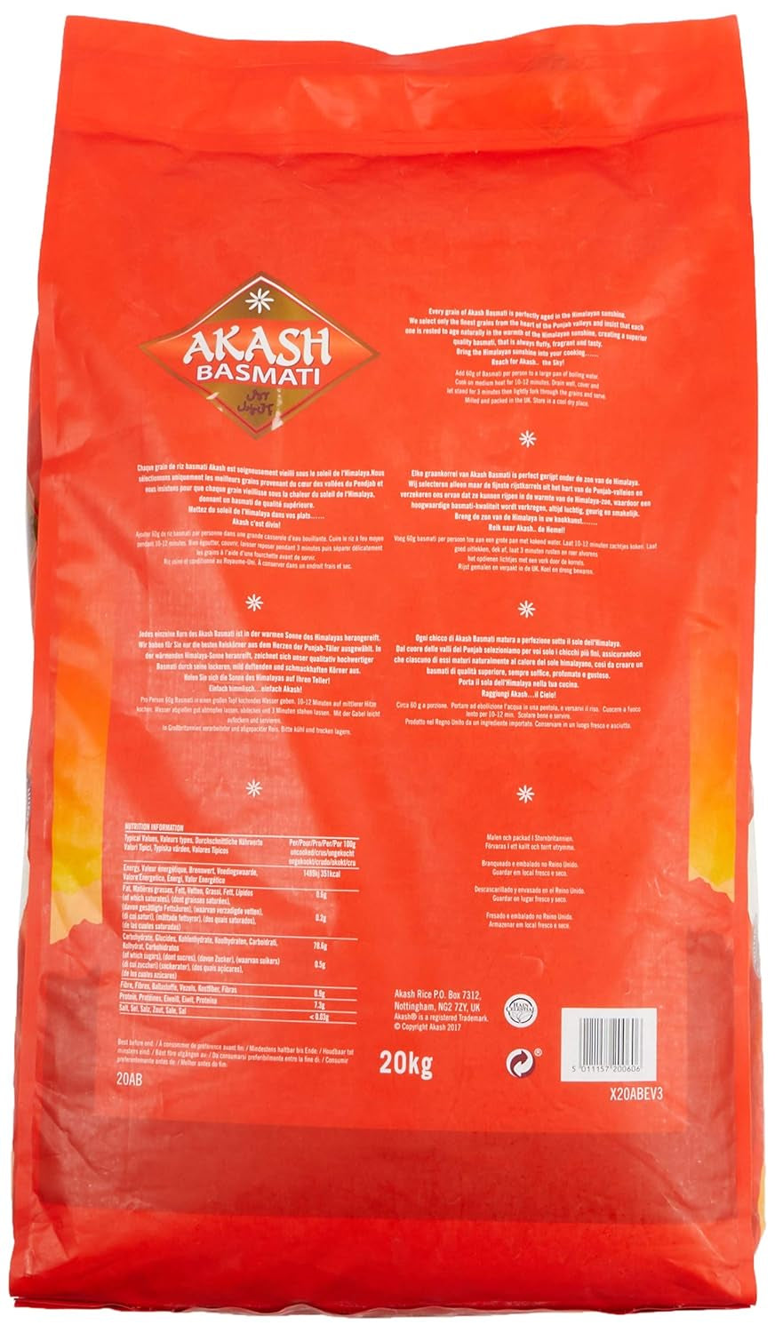 Orez Akash Basmati, 1 pachet (1 x 20 kg)