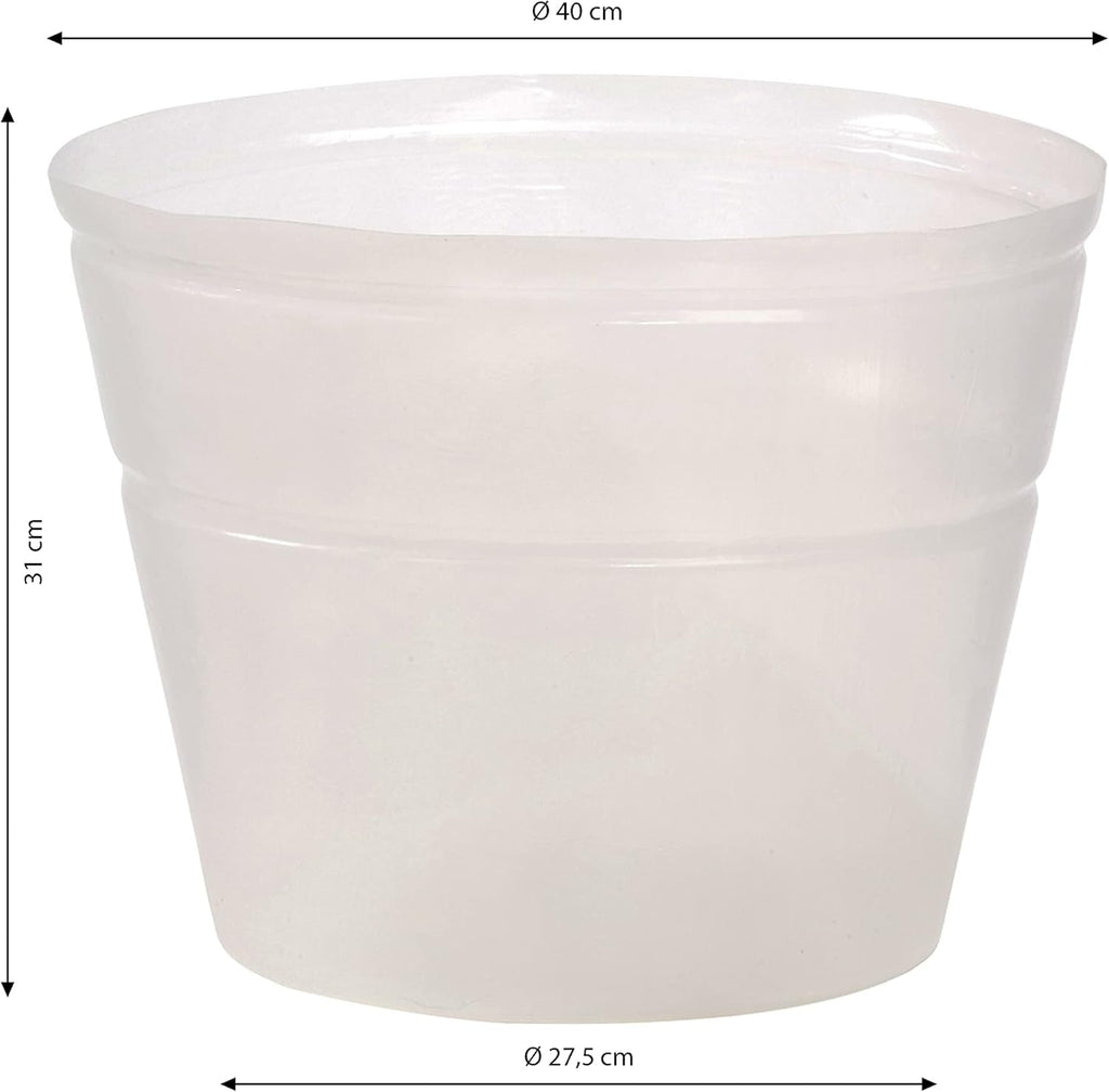 Suport pentru ghiveci Dehner, flexibil, Ø 40 cm, înălțime 31 cm, plastic, transparent