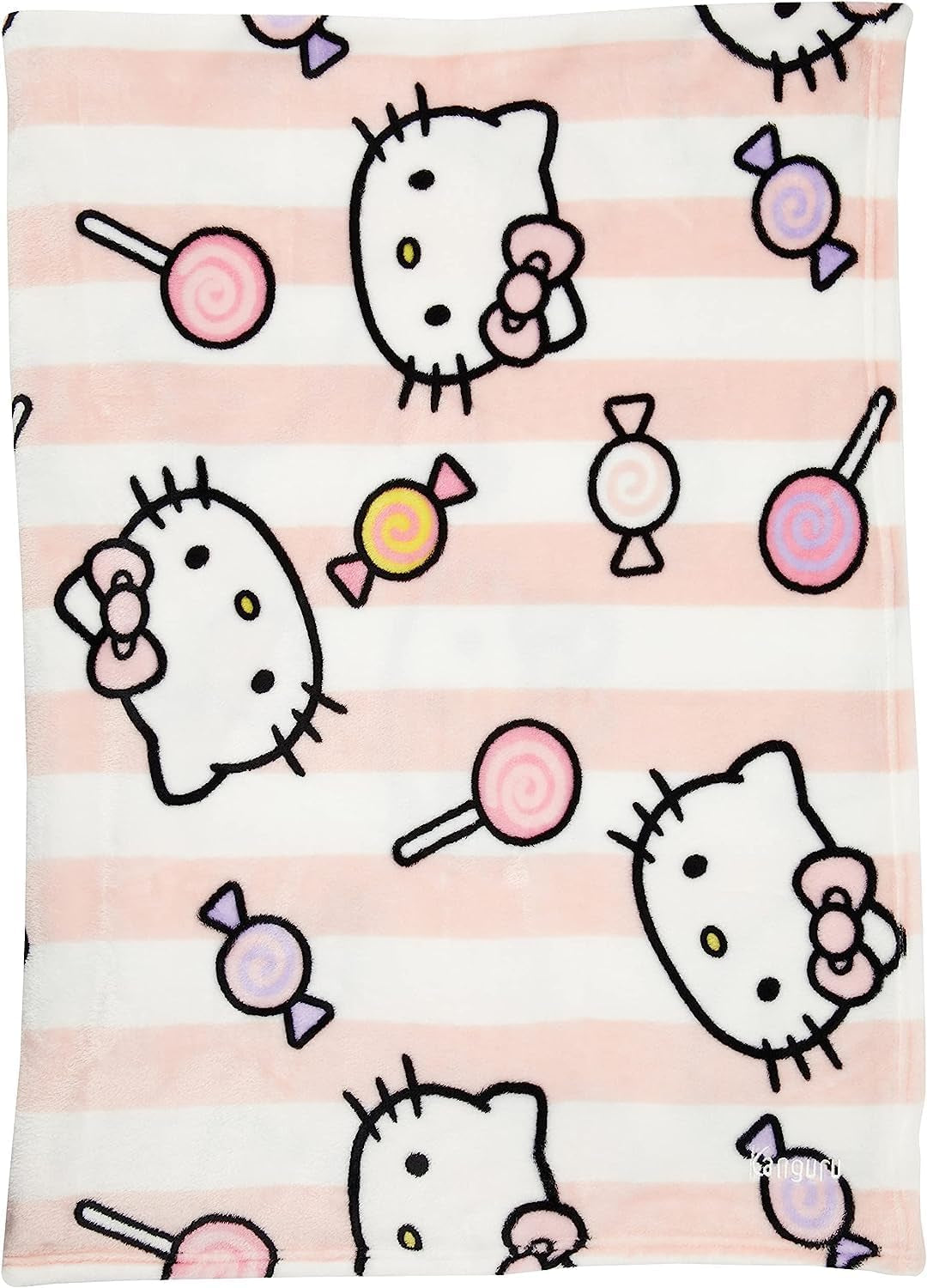 Cuvertură de pat Hello Kitty, roz, pătură moale 130X170Cm, cuvertură de pat din microfibră cuvertură de pat sau cuvertură de pat canapea. Calitate cu certificat Oekotex, Sanrio Paturi si Cuverturi Besuche den Kanguru-Store