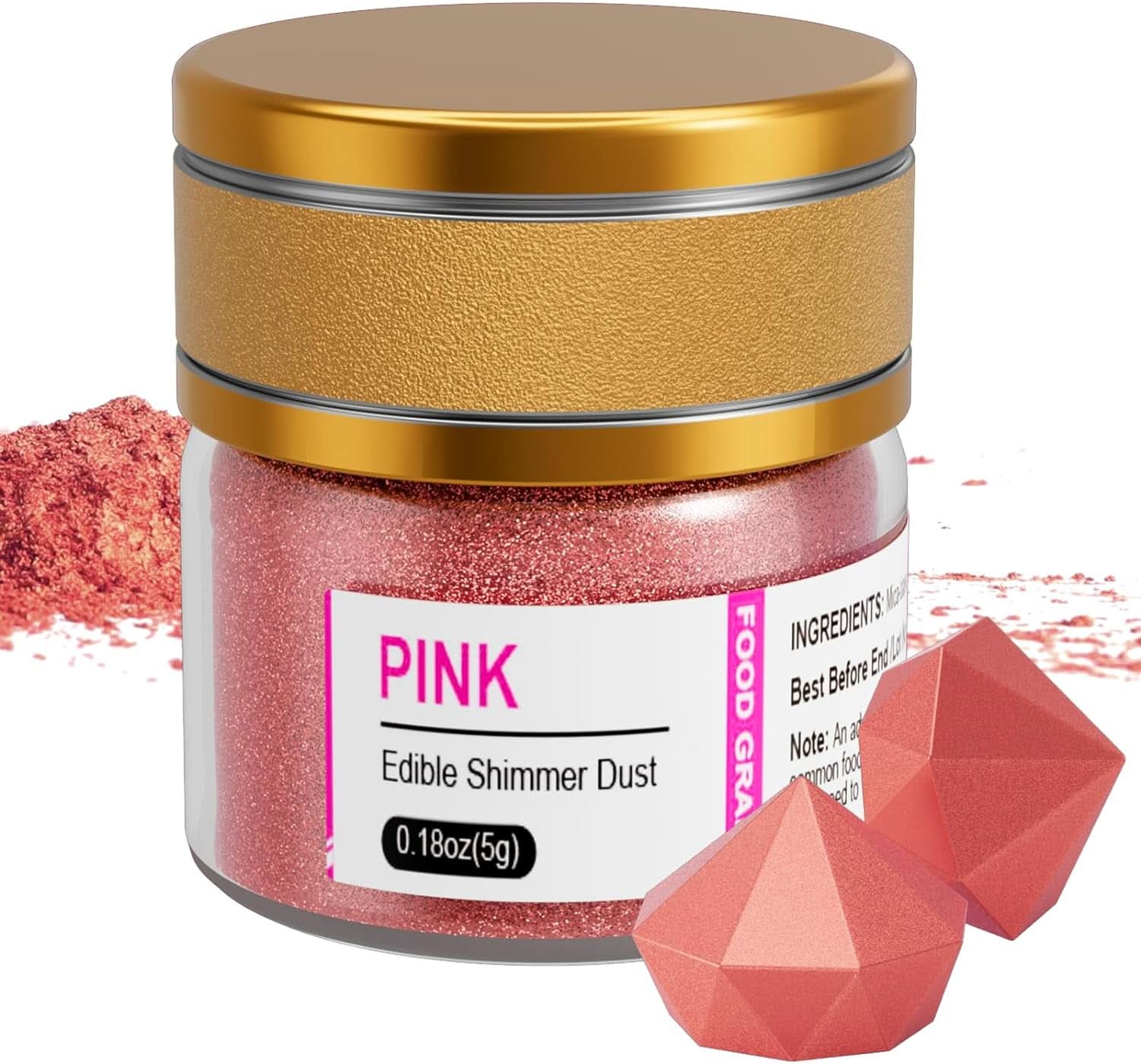 Glitter comestibil, diverse nuante, 5 grame Naty Shop Roz