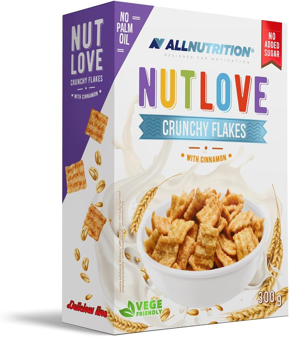 Allnutrition Nutlove Crunchy Flakes with Cinnamon 300G Cereale Naty Shop Default Title