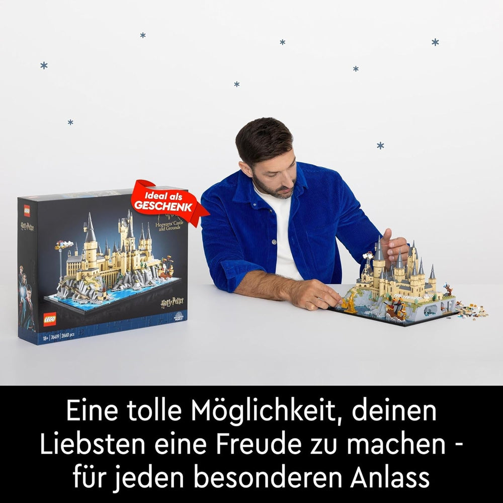 Castelul Hogwarts LEGO Harry Potter cu aripi de castel - set de colecție pentru adulți, inclusiv turnul principal și turnul astronomic, camera secretelor și minifigurina arhitectului - cadou pentru femei - 76419 Seturi de constructie Besuche den LEGO-Store