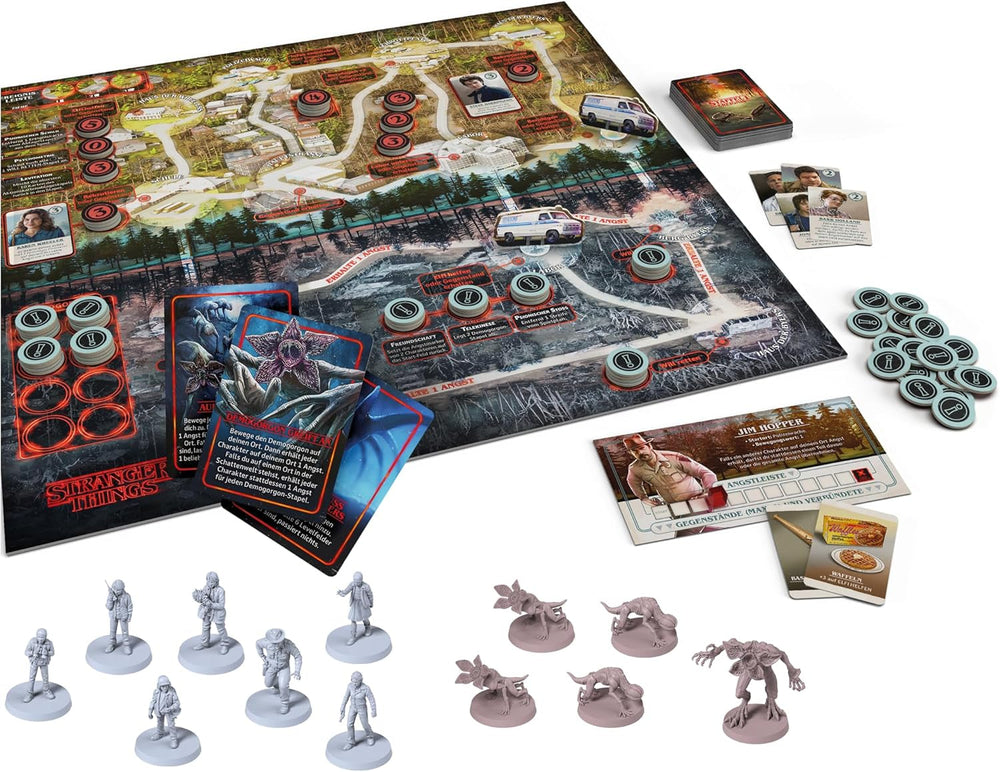 Stranger Things: Shadow World, Joc pentru experți, Joc de societate, 2-4 jucători, Vârste 12+, 60 de minute, Germană, Multicolor, Colorat