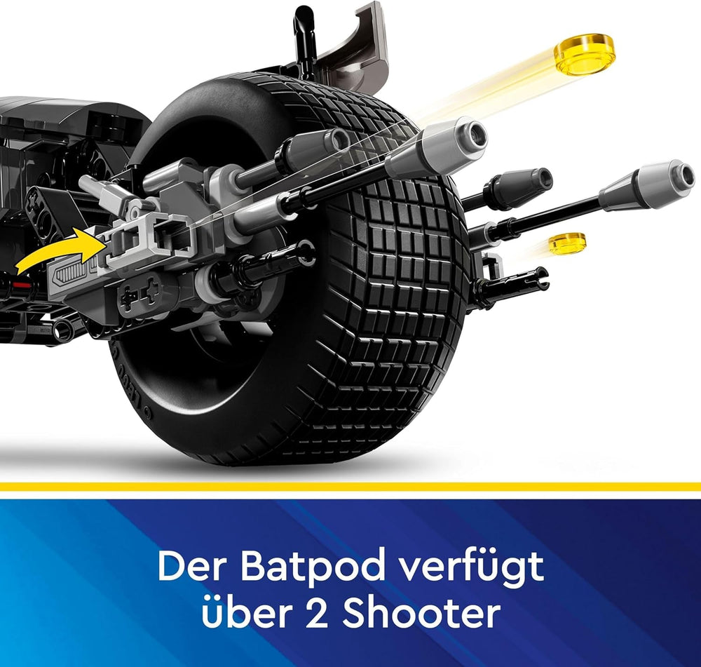 LEGO DC Batman: Batman figurină de construcție cu Batpod, jucărie pentru filmele cu supereroul, set de joacă de aventură pentru copii, cadou pentru băieți și fete 76273 Seturi de constructie Besuche den LEGO-Store