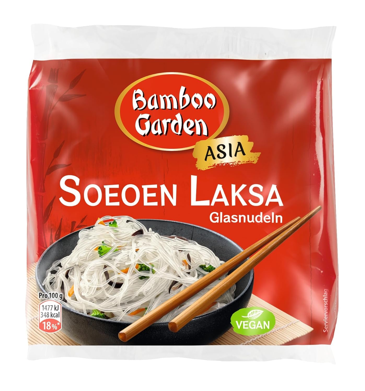 Tăiței de sticlă Bamboo Garden Soeoen Laksa, 100 g