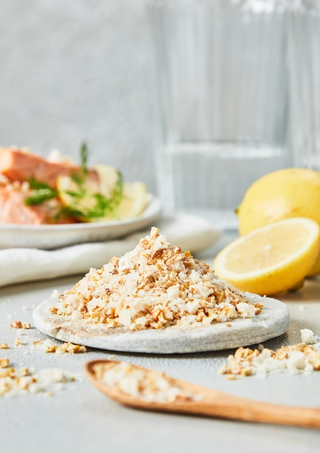 Fuchs Gewürze - Zitronensalz | Toppingsalz mit Pyramidenflocken & Zitrone | Crunchy Verfeinerung für Fisch und Gemüse | Zitronensalz in Premium-Qualität | 60 g im wiederverschließbaren Gewürzglas