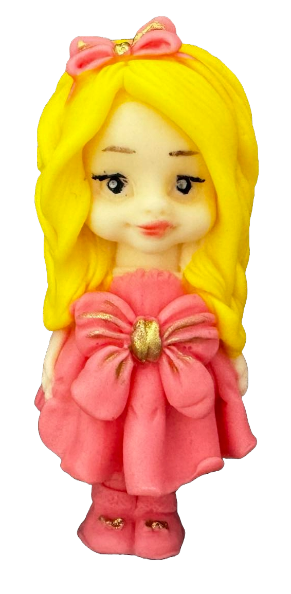 Decoratiune comestibila din zahar, Pretty girl Decoratiuni din Pasta de Zahar Naty Shop