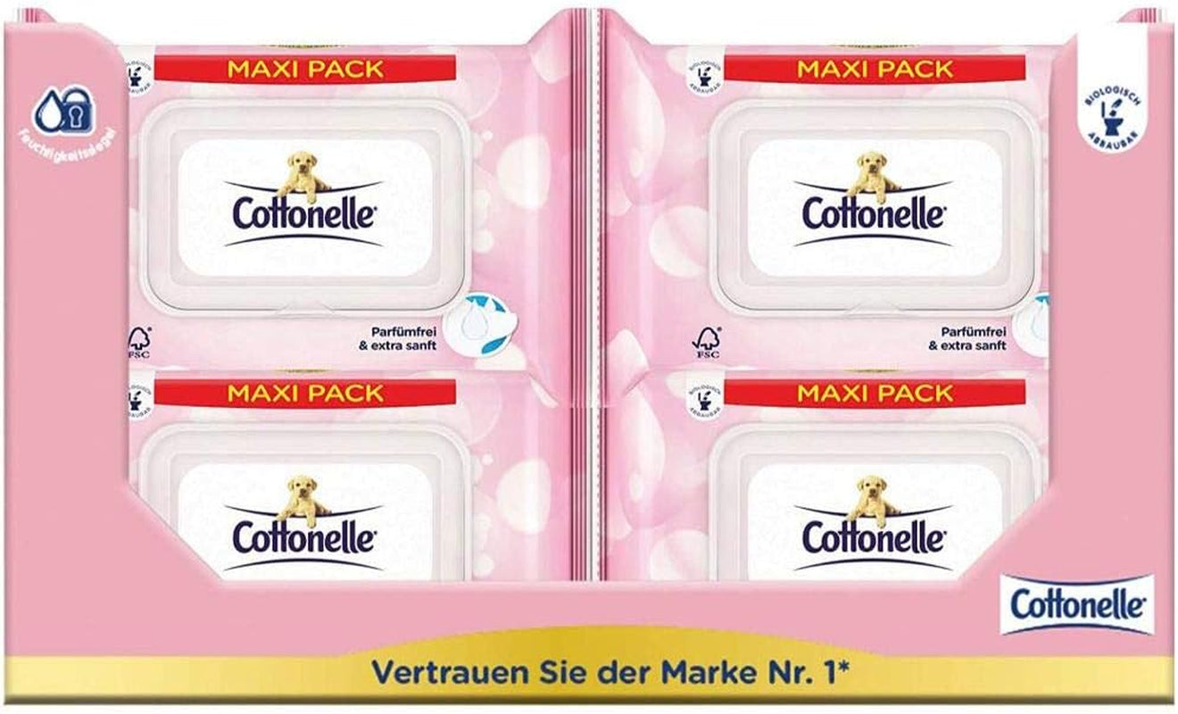 Hârtie igienică umedă, Sensitive Care - fără parfum, biodegradabilă, fără plastic, resigilabilă, 1 X 84 șervețele umede (pachet unic)