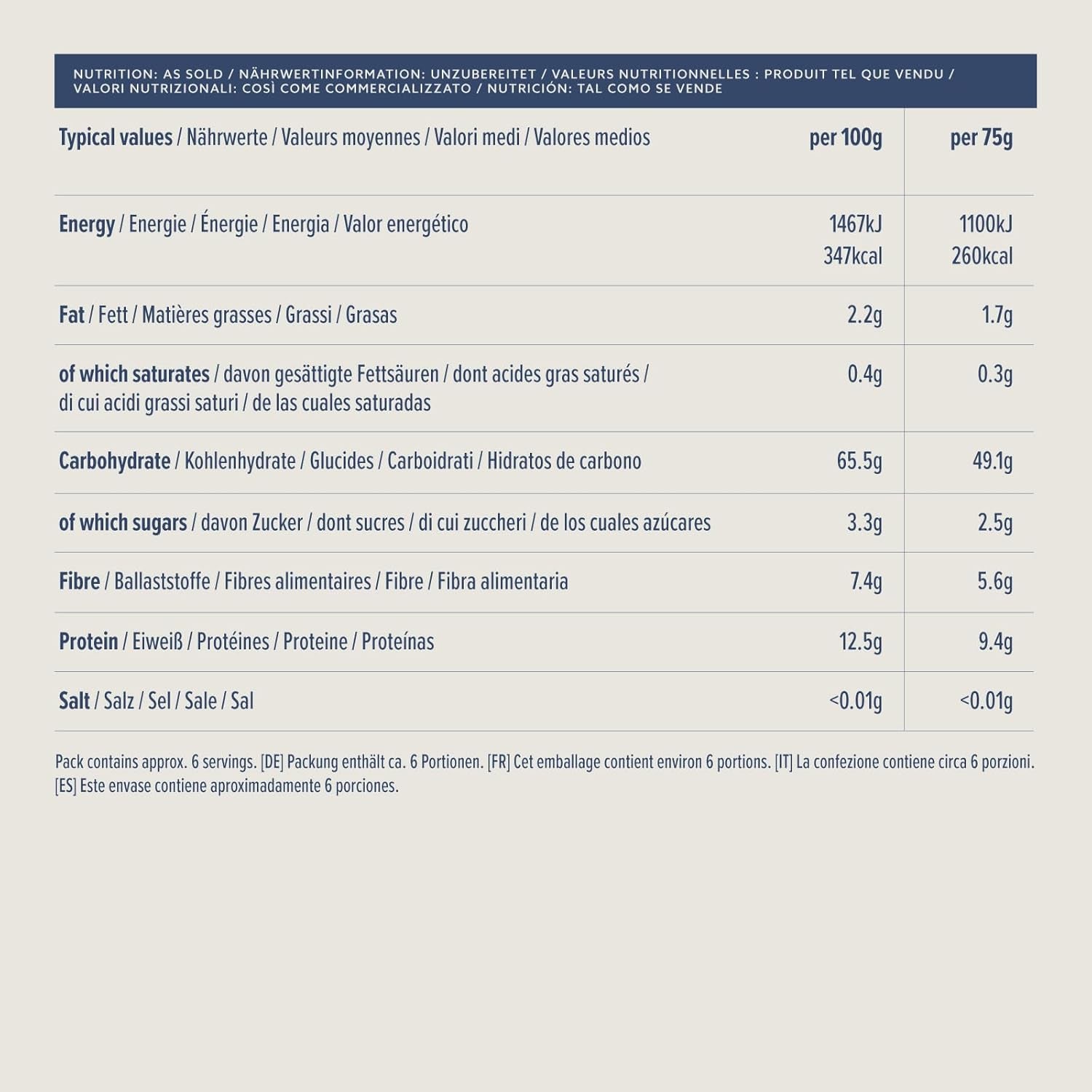 Fusilli din grâu integral de la Amazon, 500g