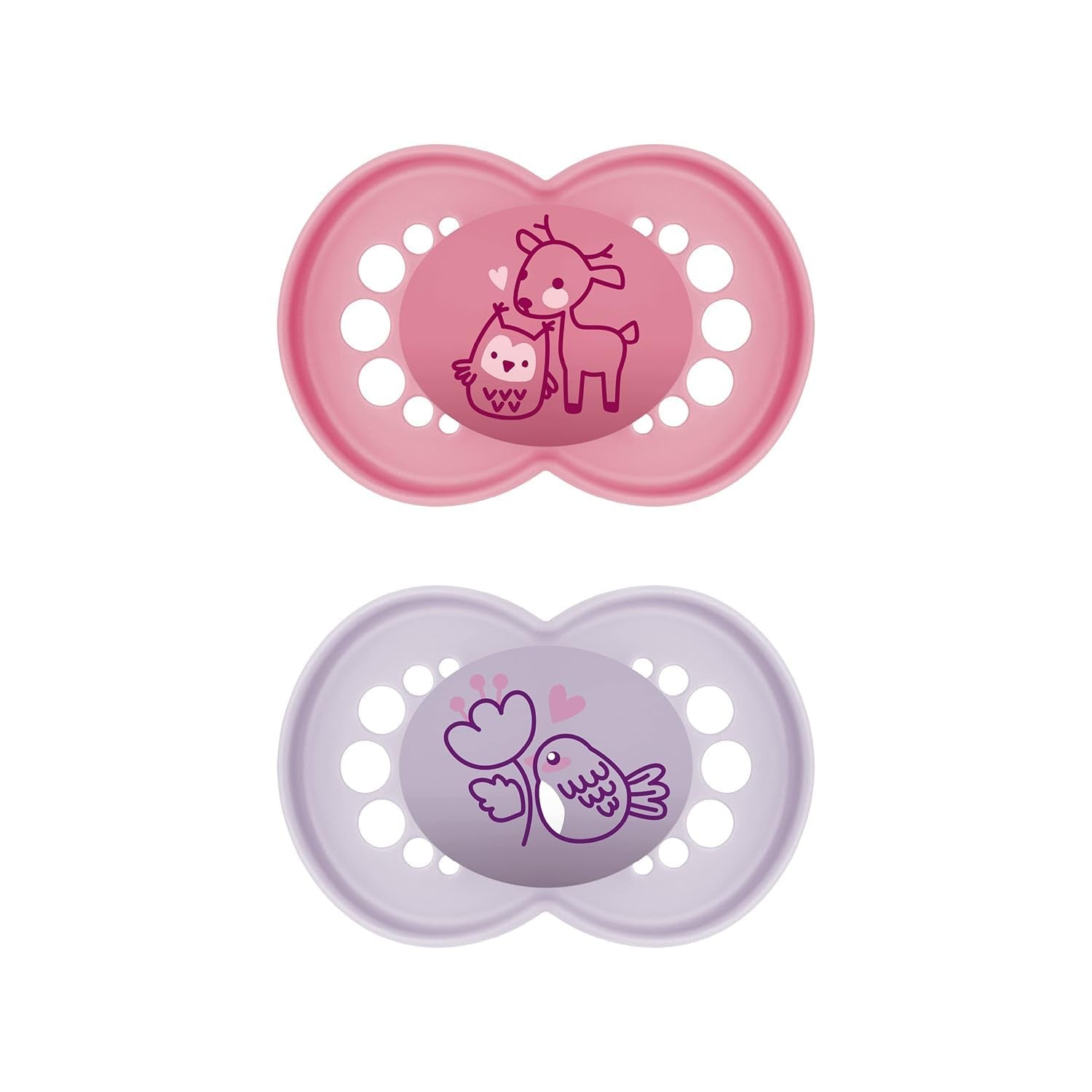 Suzetă MAM Original | Suzetă din latex | 0-6 luni | Suzetă pentru bebeluși potrivită pentru alăptare | Recomandată de moașe | Rezistent la mușcături | Latex de cauciuc natural | Oaie/Iepure | Pachet de 2