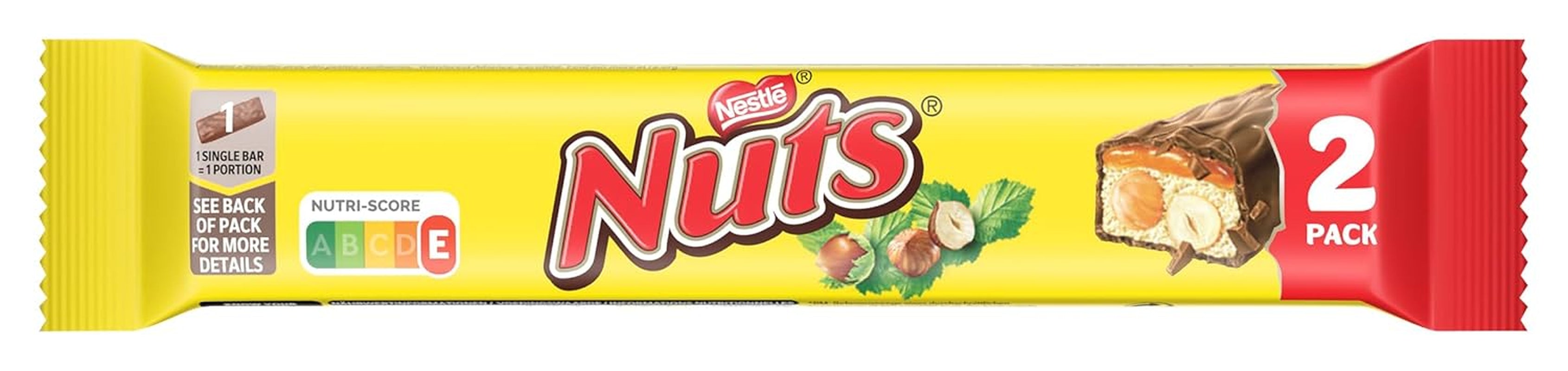 Batoane de ciocolată NESTLÉ 2Pack, clasicele cu alune întregi și caramel acoperite cu ciocolată cu lapte, pachet de 24 (24 x 2 x 30g)