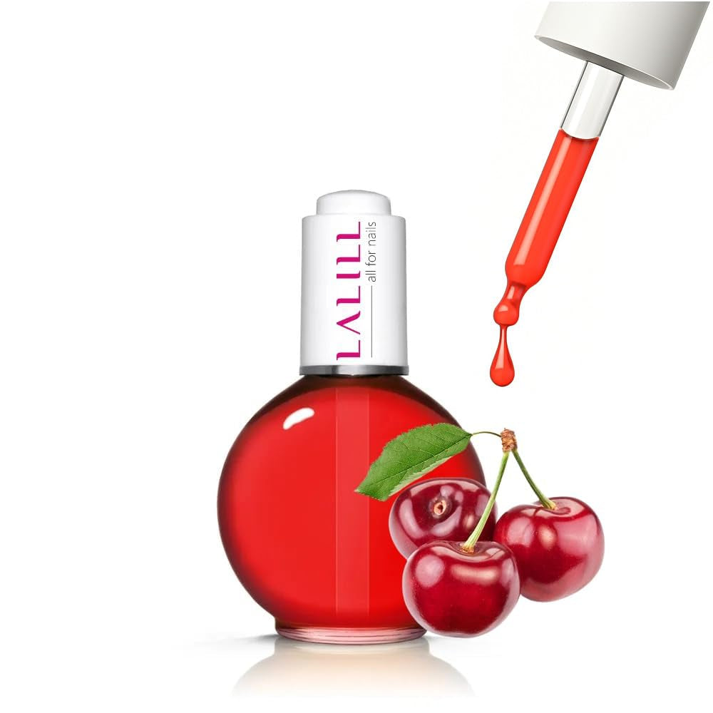 LALILL Nail Cuticle Oil 75Ml - Himbeere Nagelpflegeöl - Nagelöl Pflege Für Nägel Nagelhaut - SPA Maniküre Naildesign Hände - Vegan - Mit Pipette
