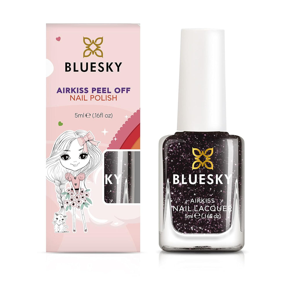 Oja pentru unghii Bluesky Kids - Stardust, maro, ușor de aplicat, non-toxică, pe bază de apă, ojă plană pentru copii, 5 ml, pachet de 1
