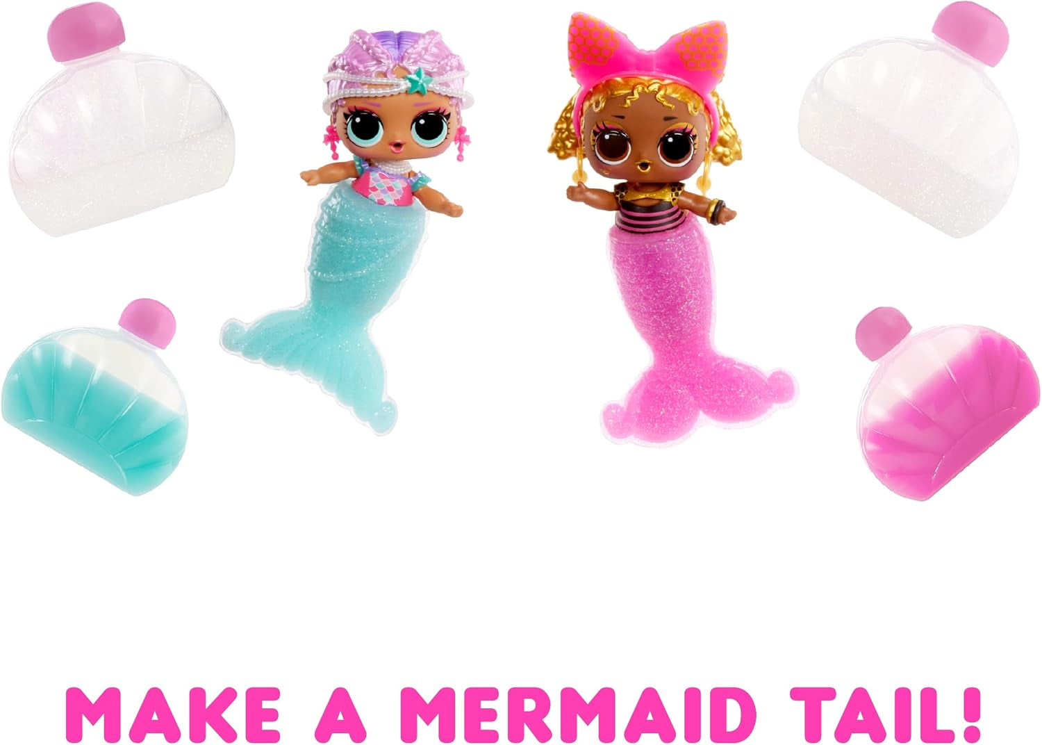 L.O.L. Surprise! Mermaids Tots - Mini păpuși la modă cu cozi care își schimbă culoarea - Potrivit pentru colecționari, fete și băieți cu vârsta de 4 ani și peste Papusi Naty Shop
