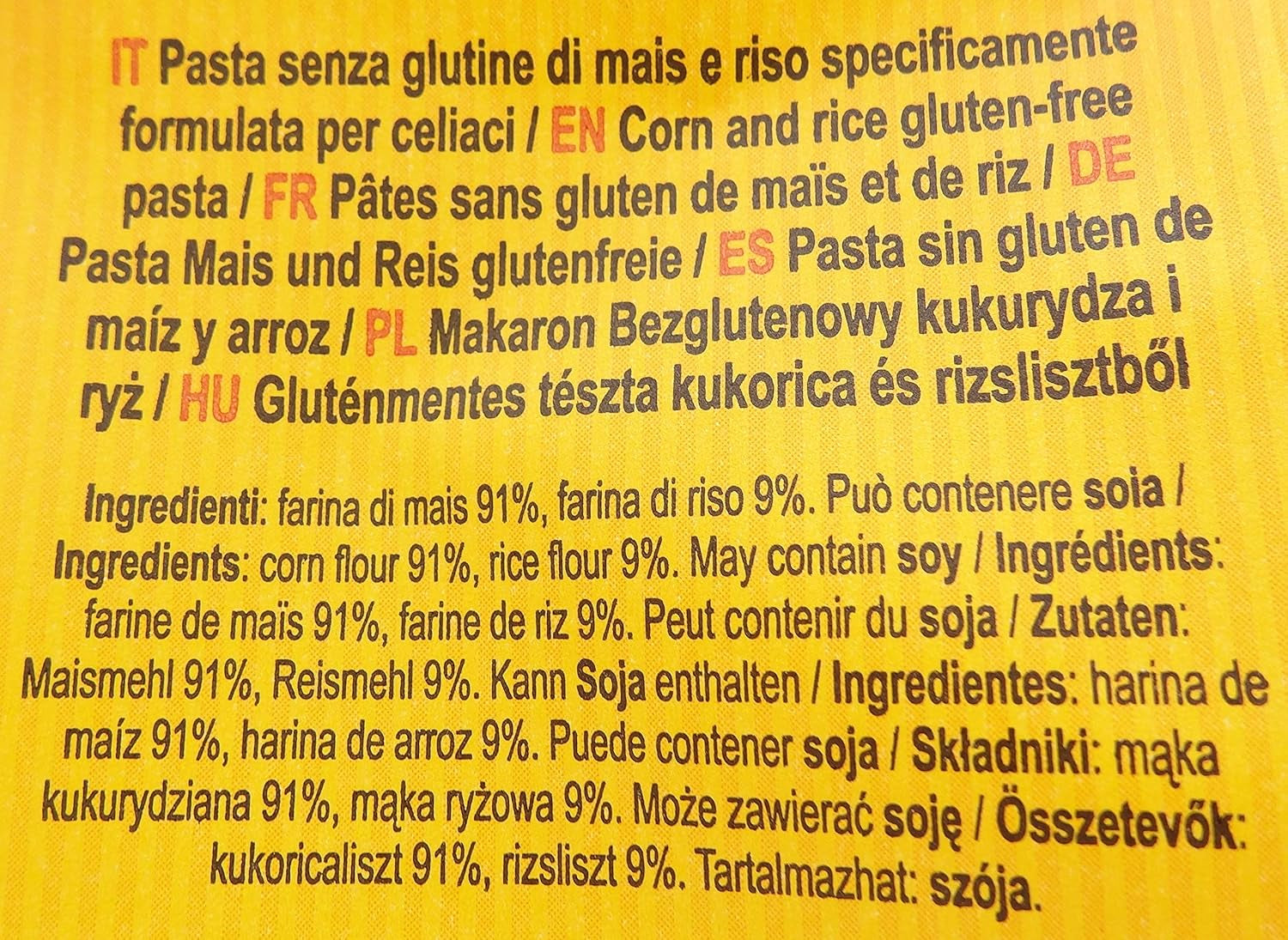 Paste fără gluten Mezze Penne cu porumb și orez, 400 g