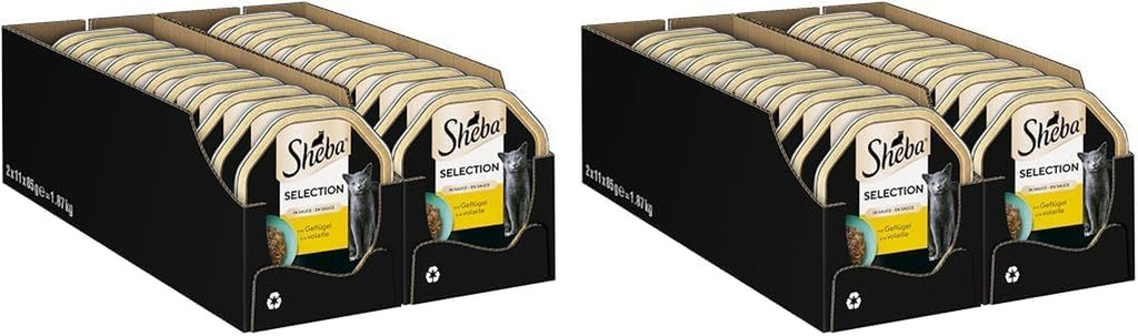 SHEBA Bowl Hrană umedă pentru pisici Selecție în sos Mușcături cu pui 2 X 11 X 85G