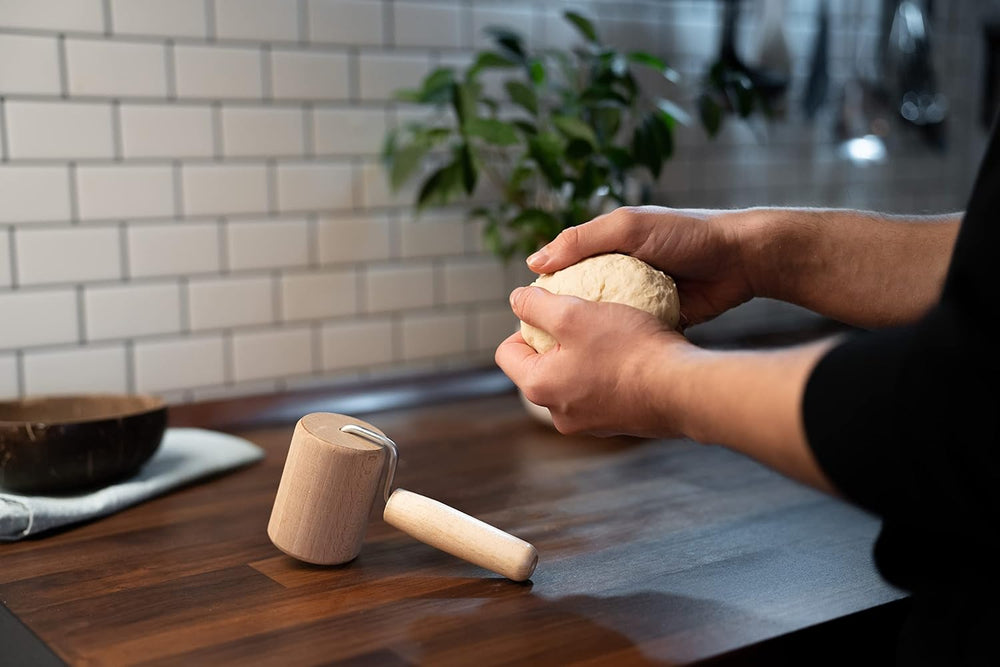 Rolă cilindrică pentru tavă de copt/alăutat din lemn de fag Chinchilla® | Ajutorul robust în bucătărie | Fabricat în Germania | Calitate sustenabilă din Germania | 18 x 5 cm