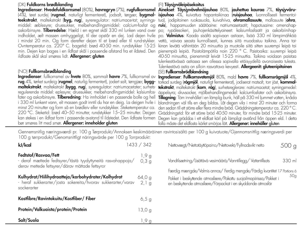 TREK'N EAT Vollkornbrotmischung Amestec pentru copt si gatit Naty Shop