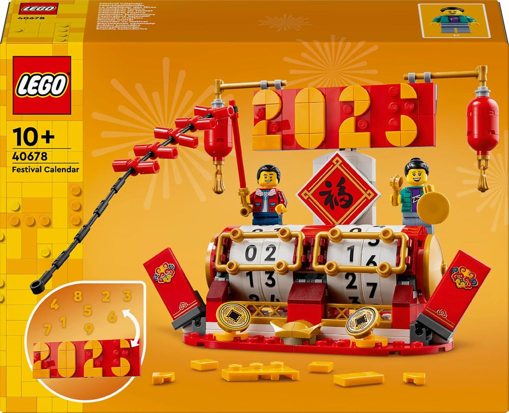 Calendar de vacanță LEGO, cadou de vacanță chineză pentru băieți și fete, set de construcție pentru Anul Nou Lunar, permite copiilor să se joace imaginativ, jucărie festivă, decorare de Anul Nou Chinezesc 40678 Seturi de constructie Besuche den LEGO-Store