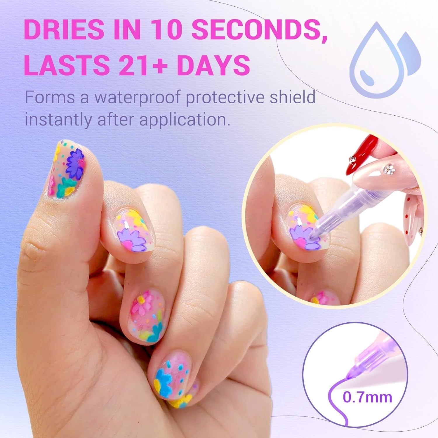 12 Farben 3D Nagellack Stift Set, Nail Art Pen Nagellackstifte Nageldesign Für DIY Nagelkunst, Beauty Schönheit, Maniküre Werkzeuge, Zuhause Und Den Nagel-Diy Nageldesign Zubehör