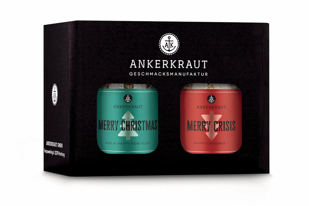 Ankerkraut "Merry Crisis" Anlass-Gewürz, Aioli Pfeffer Salz zum Verschenken, Gewürz Geschenk mit Knoblauch, 155 g im Korkenglas