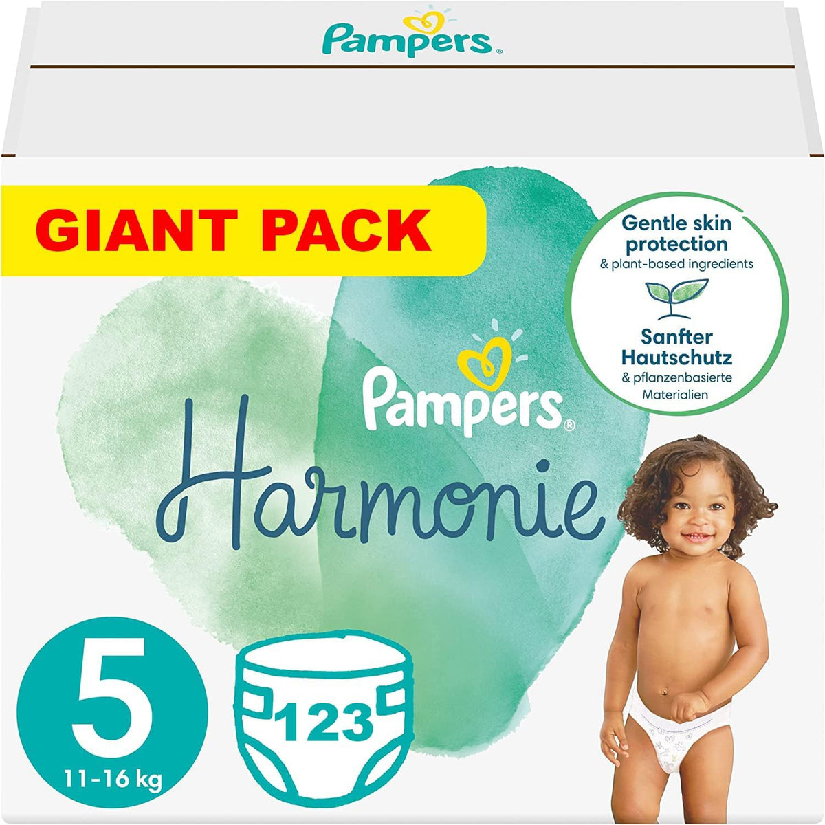 Scutece PAMPERS Harmony mărimea 5, 123 de bucăți (11-16 kg)