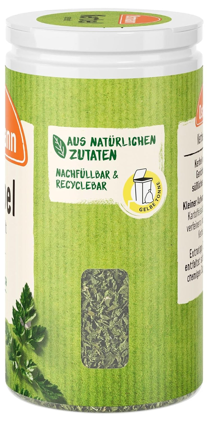 Ostmann Gewürze - Kerbel gerebelt | Kräuternote für Lammgerichten und deftige Eintöpfe | 8 g in der Streudose