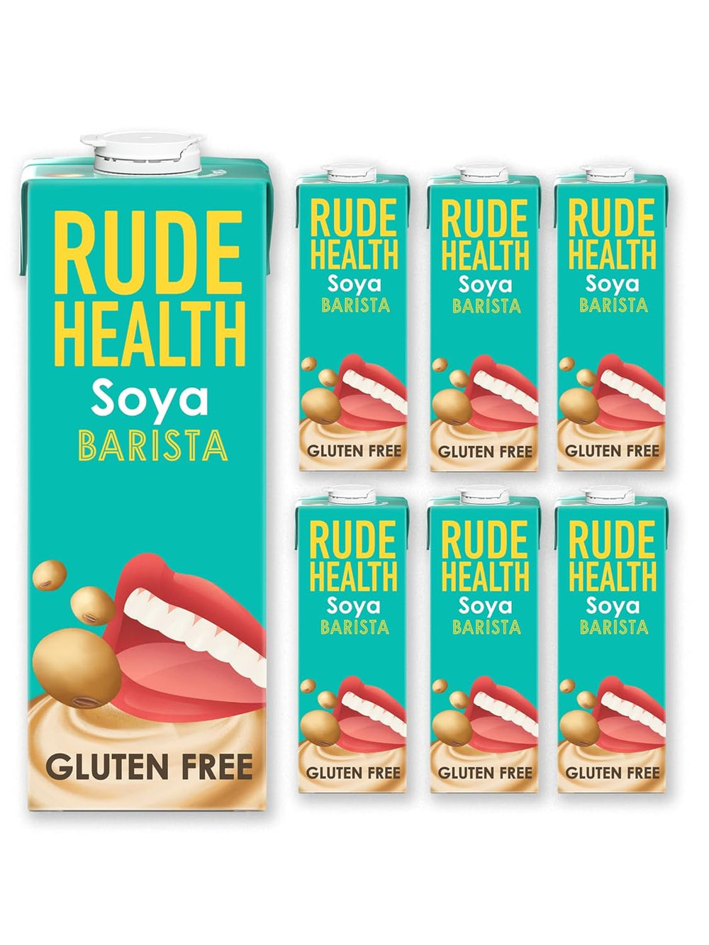 Rude Health 6 x 1 Liter Bio-Cashew-Drink, 100% natürliches Bio-Getränk, glutenfrei, ungesüßt, preisgekrönt, gesund & vegan, 100% recycelbare Verpackung