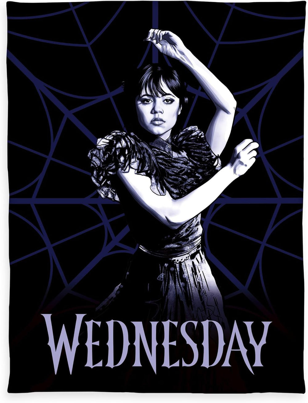 Pătură fleece Herding Wednesday, aprox. 130X170 Cm, 100% poliester, negru Paturi si Cuverturi Besuche den Herding-Store Titlu implicit