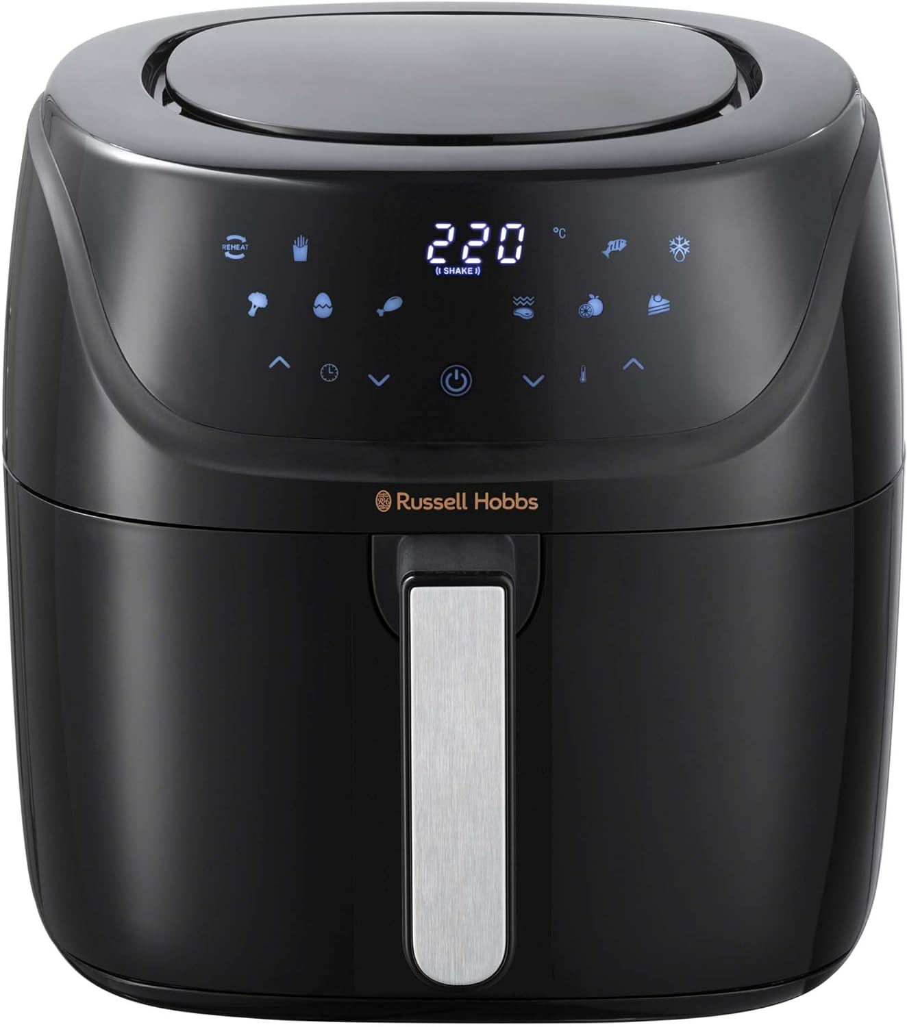 Russell Hobbs Heißluftfritteuse XXL 8L Rapid Airfryer [Kompaktes Gehäuse,7 Kochfunktionen,10 Programme] Satisfry (Spülmaschinenfest, Max 220°C, Fritteuse Ohne Öl, Grillen, Backen, Braten) 27170-56 Naty Shop