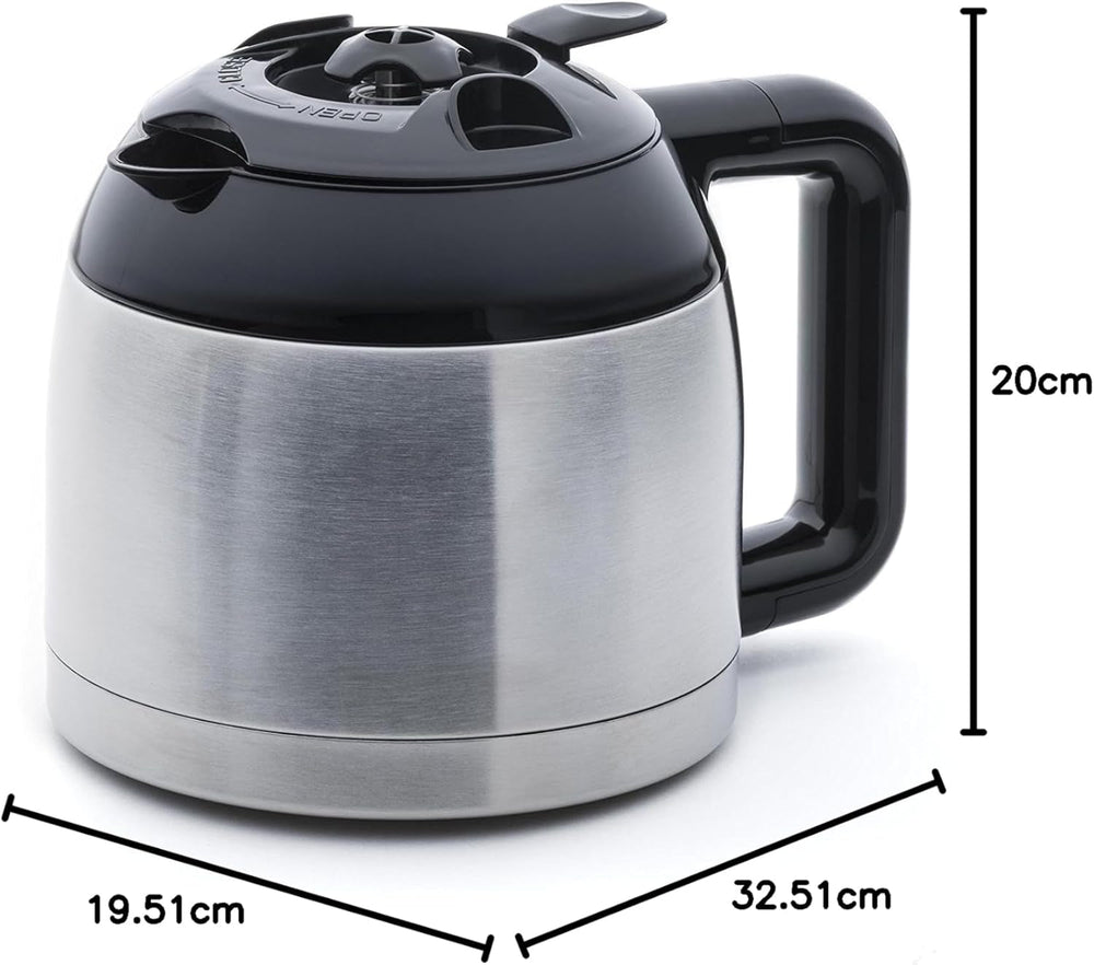 SYBF-CM025 Cafetieră pentru cafea caldă, oțel inoxidabil, 1,2 litri, oțel inoxidabil