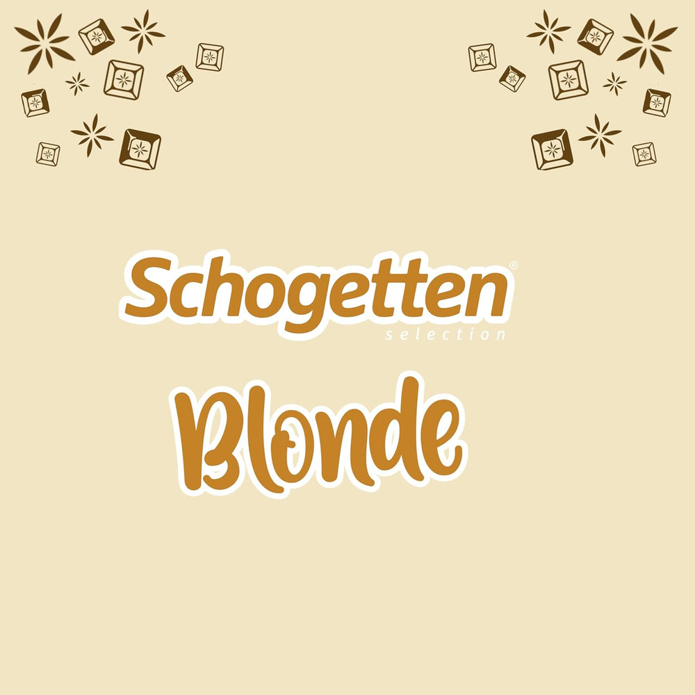 Schogetten Blonde Caramel | Caramel cu ciocolată albă și bucăți de caramel | Tabletă de ciocolată 100g | Porționat convenabil