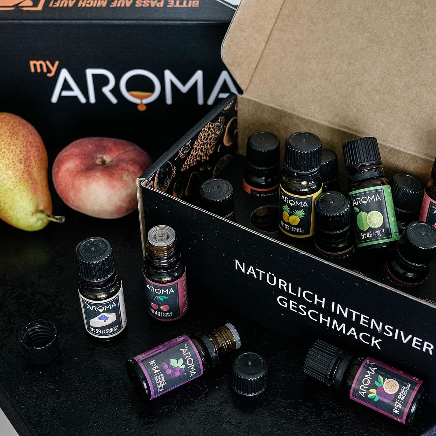 Myaroma | Set: Forest & Meadow - Aromă naturală pură cu aromă de fructe și aromă de fructe (5 x 10 ml) | Fără zahăr și neîndulcit Indulcitori Naty Shop