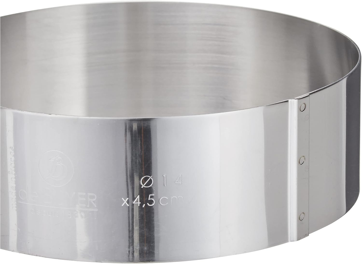 - Inel pentru tort din oțel inoxidabil - diametru 14cm - înălțime 4,5cm - 3989.14, argintiu