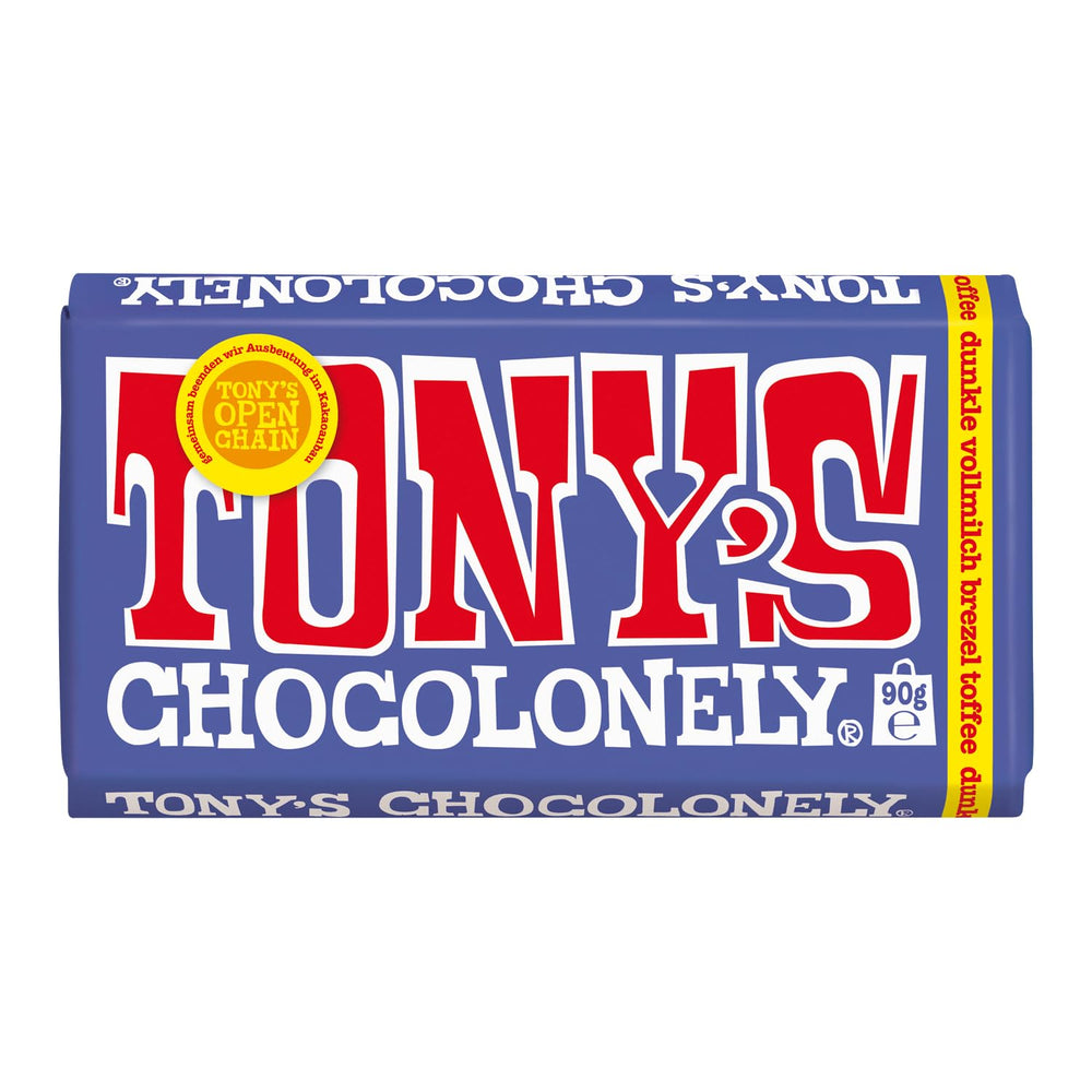 Tony's Chocolonely - Ciocolată neagră cu migdale și sare de mare 90g