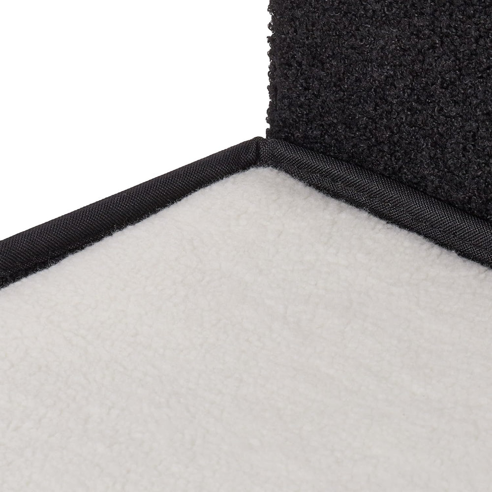 Relaxdays Katzenhöhle, faltbar, 3 Liegeplätze, Katzenhaus mit Kratzfläche, HBT: 36,5x112x41 cm, Katzenversteck, schwarz