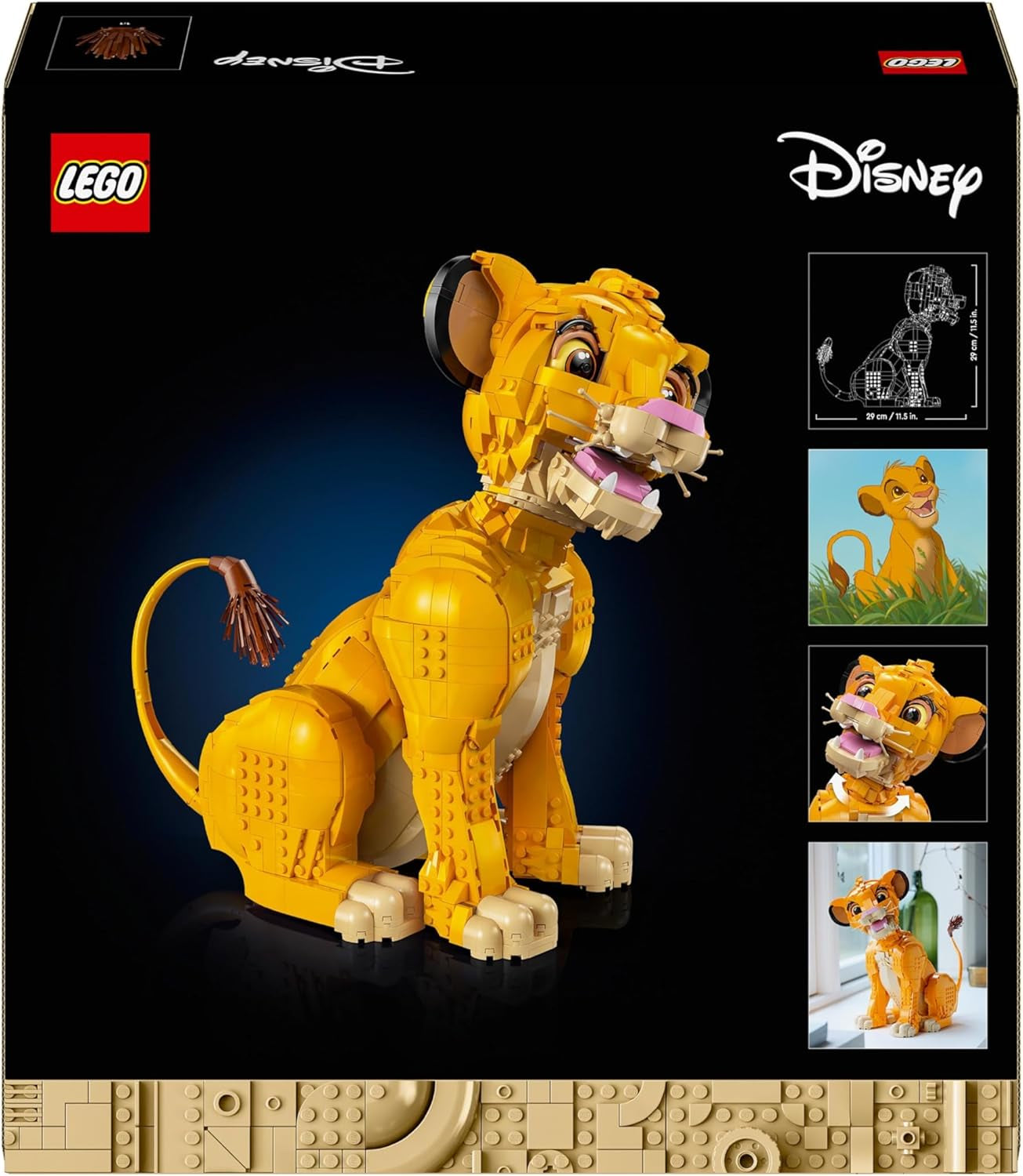Lego Ç€ Disney Simba, tânărul rege al leilor, jucărie de construit pentru colecționat cu figurine creative de animale, activitate relaxantă pentru adulți, idee de cadou pentru femei 43247 Seturi de constructie Besuche den LEGO-Store