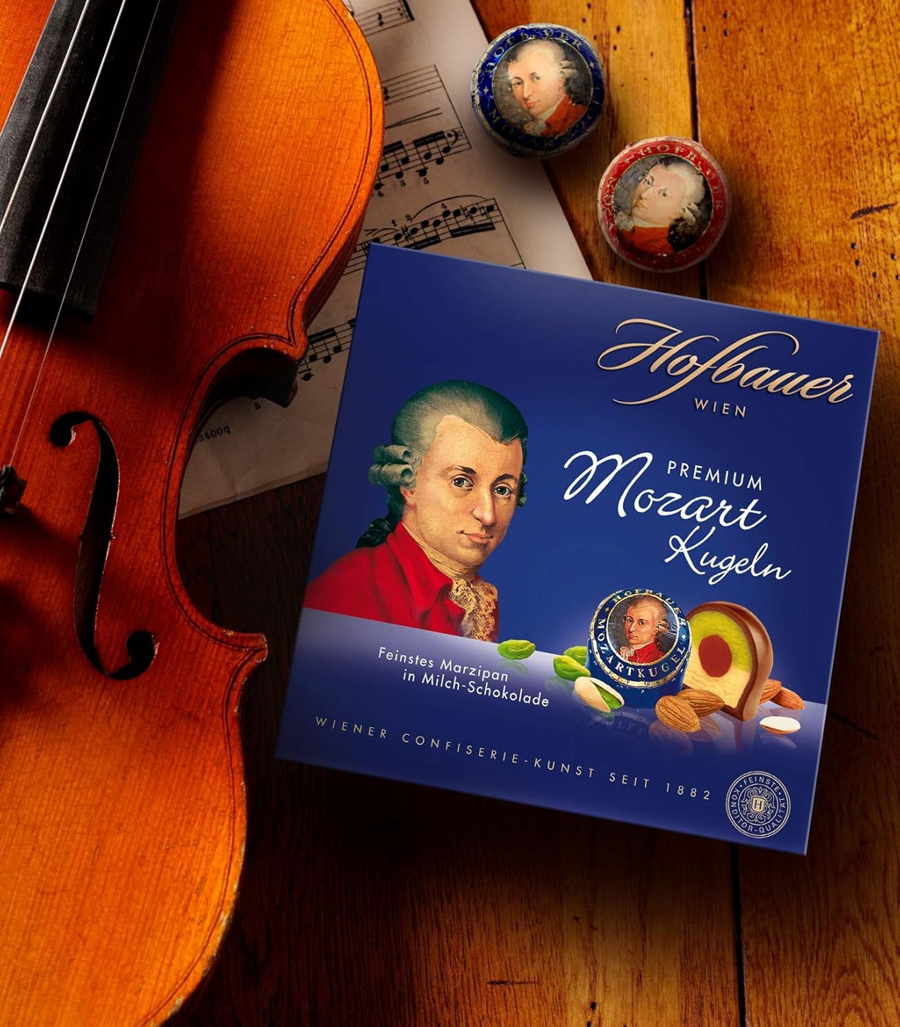 Hofbauer Vienna, Mozartkugeln 200 g, ciocolată cu lapte