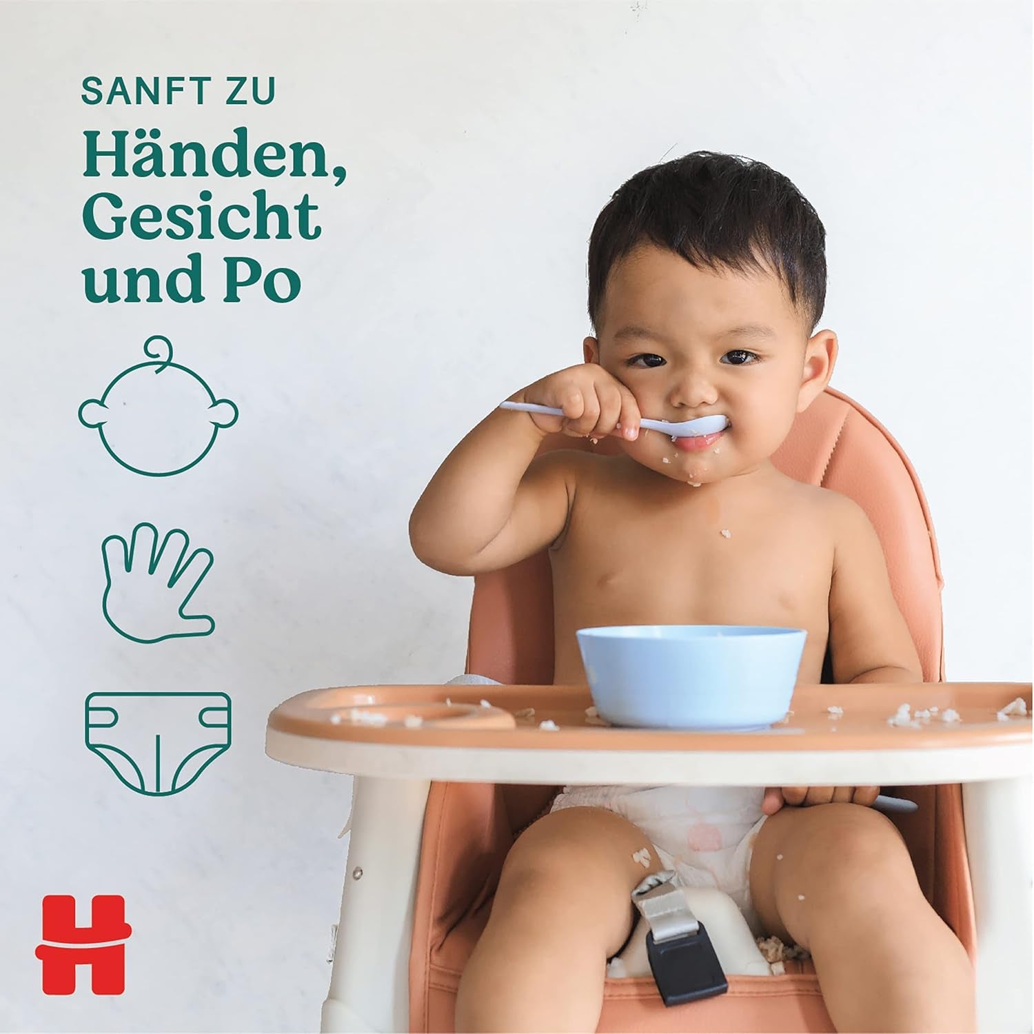 Șervețele umede Huggies pentru bebeluși, curățenie generală, pentru întregul corp, discrete și proaspete, 10 x 56 de șervețele, cutie lunară