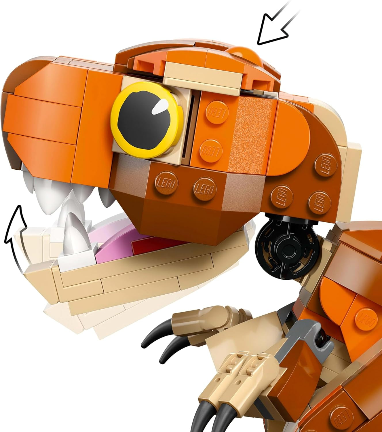 LEGO Jurassic World Little Eatie: T.Rex, jucărie de construcție pentru băieți și fete de la 7 ani, set de construcție cu dinozaur, cadou pentru copii, model cu gură, cap și coadă mobile 76967 Seturi de constructie Besuche den LEGO-Store