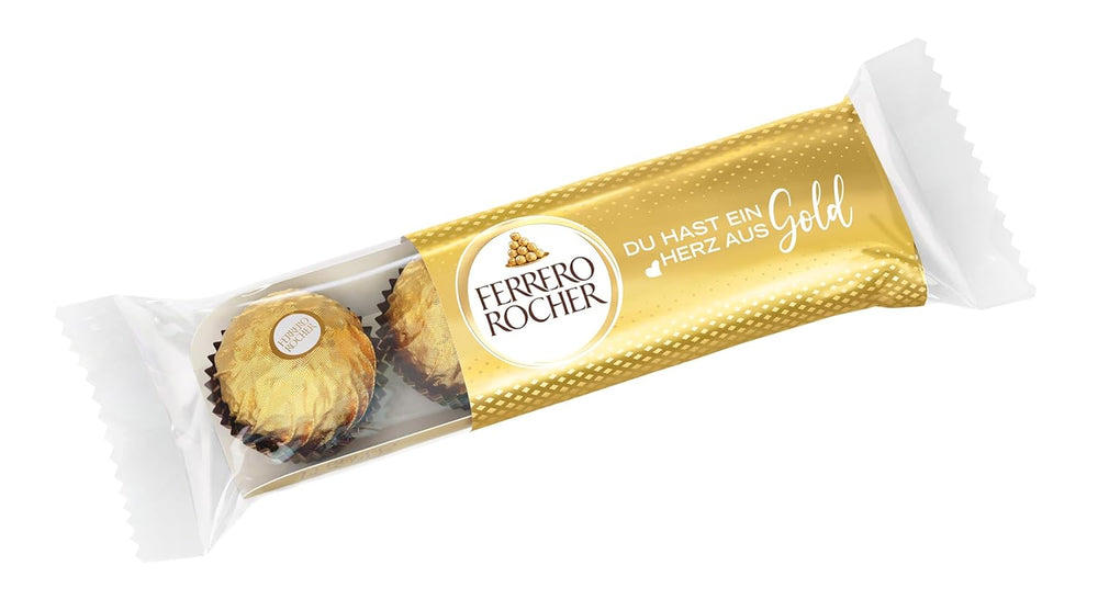 Ferrero Rocher – Specialitate de praline crocante și cremoase cu alune – Cadou de Ziua Îndrăgostiților pentru el și ea – 16 pachete a câte 4 praline individuale
