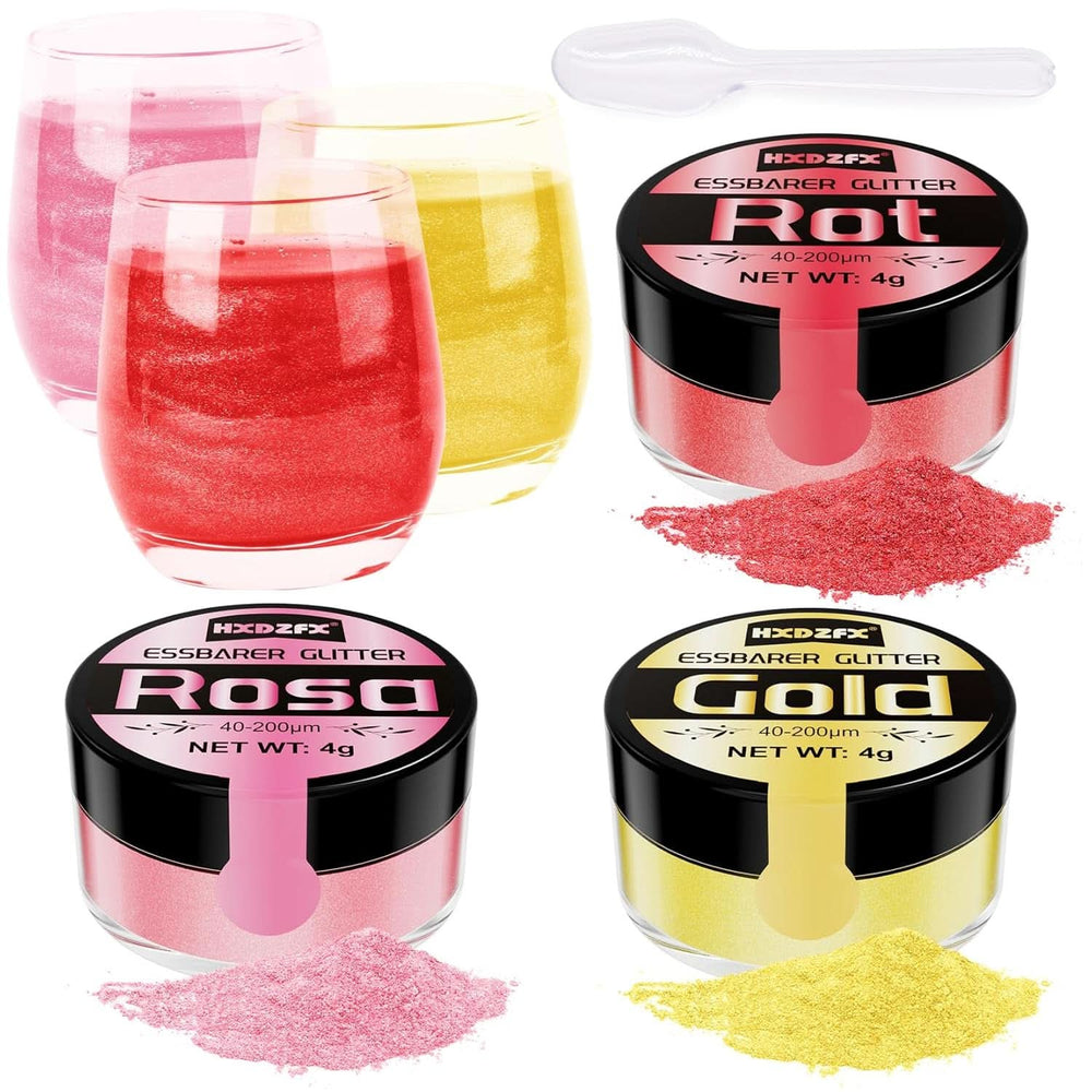 Set glitter comestibil, pudra, 3 grame per culoare Naty Shop 3 x 3 grame