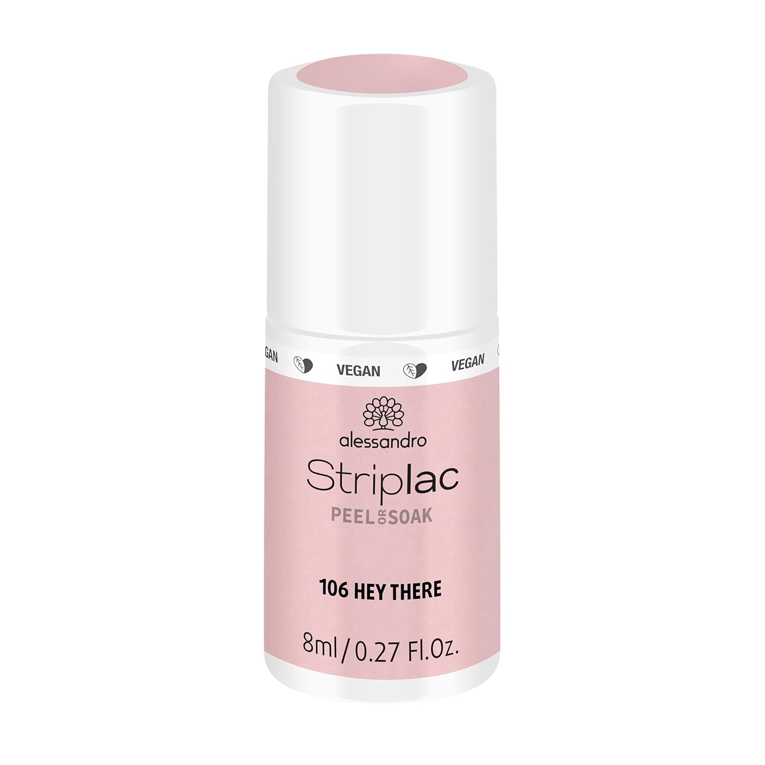 alessandro Striplac UV-Nagellack Flat White – Schonend und langanhaltend – Einfache Entfernung dank Peel-Off-Technologie – Vegan und tierversuchsfrei – 8 ml
