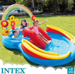 Centru de joacă Intex Rainbow Ring - Piscină supraterană pentru copii - Piscină pentru copii - 297 x 193 x 135 cm - Pentru 3+ ani 57453NP Multicolor 297x193x135 cm
